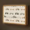 Retro - voertuigen - patroon Light Box met batterij (Wandlamp kind) middel -z3d_website
