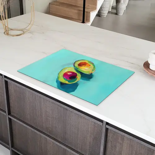 Avocado - Groen - Pit - Schaduw Inductie beschermer vinyl 3mm klein -sfeer8