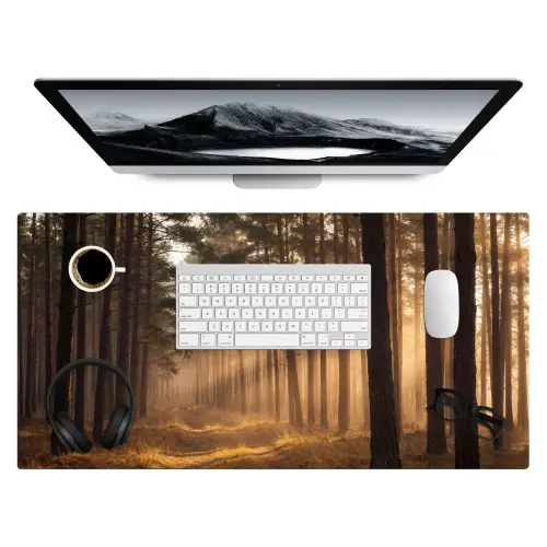 Bos - Mist - Zonlicht Muismat XXL klein -3d