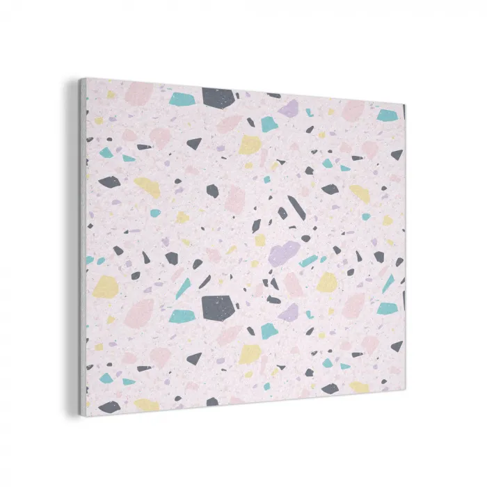 Terrazzo -  Patroon - Zacht - Snoep PET vilt klein 837 -3d