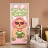 Matcha - Hond - Roze - Groen deurposter klein -sfeer1