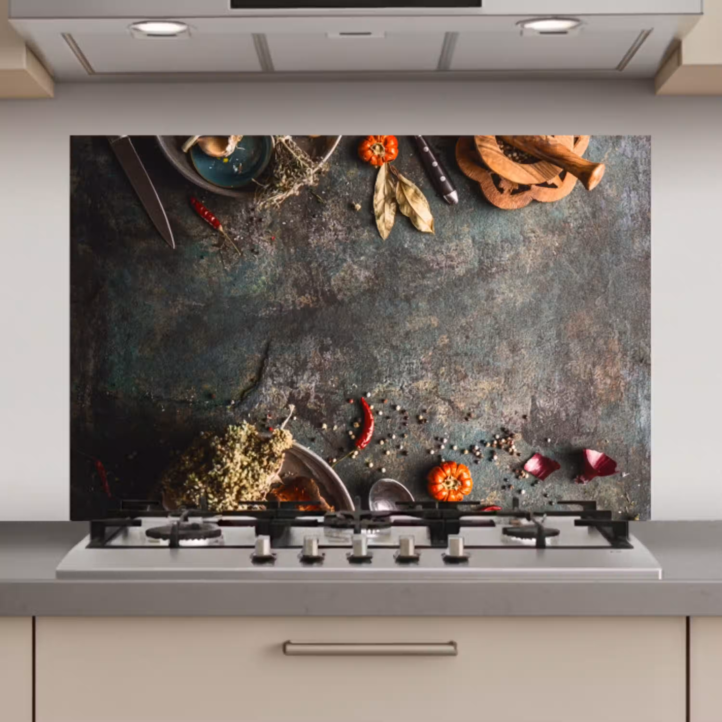 Marmer - Groente - Herfst - Pompoen - Rustiek - Kruiden keuken achterwand spatscherm klein -3d_website