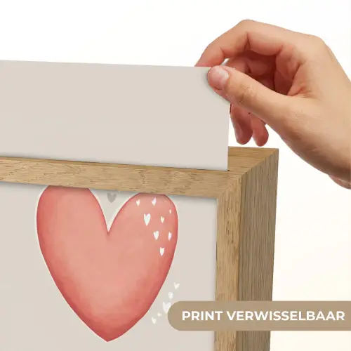 Rood - Hart - Beige Light Box met kabel (Kinderlampje) klein -USP_websiteprintNL