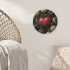 Macarons - Rood - Hart Akoestische PET Vilt - Rond klein -sfeer4