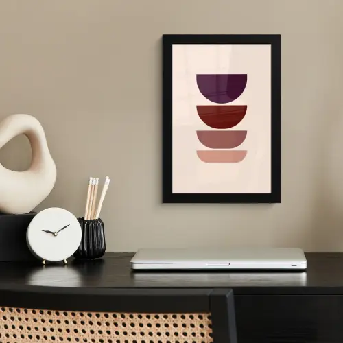 Harmonieus - Symmetrisch - Rood fotolijst zwart zonder passe partout klein -sfeer1