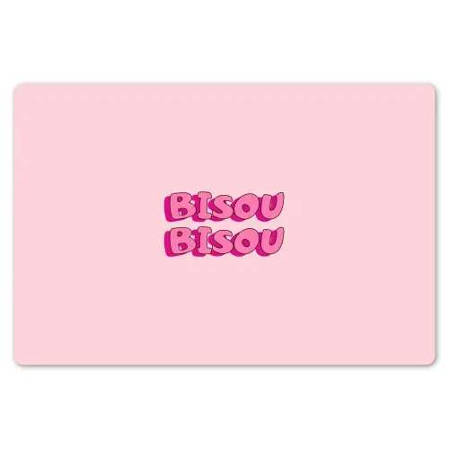 Bisou - Roze - Schaduw Placemat vinyl groot -zzsfeer1_Kitchenyeah-website