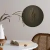 Tak - Pluimgras - Donkerbruin Wandcirkel behangsticker klein -sfeer3