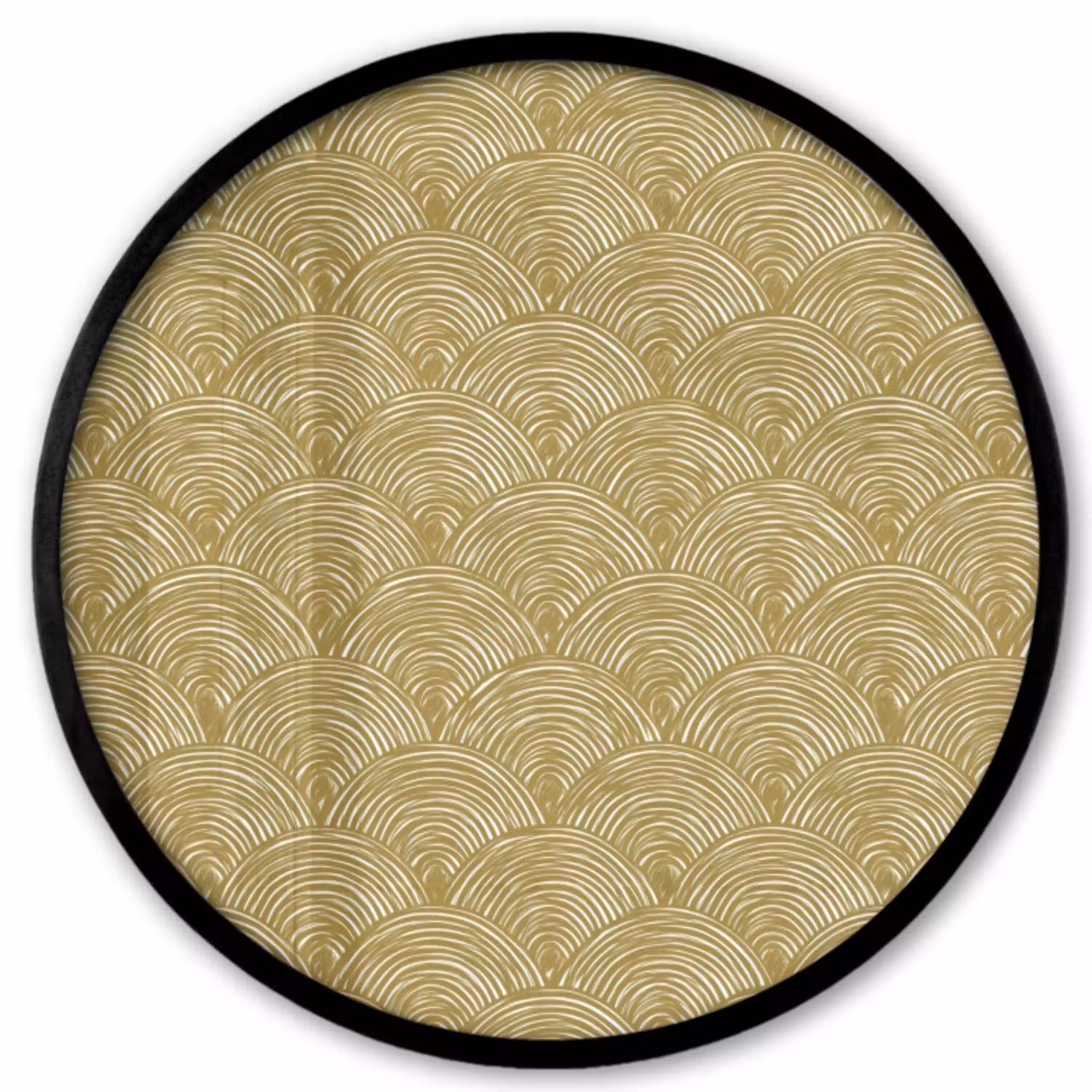 Waaier - Geometrisch - Groen Fotolijst rond zonder passe partout klein 856 -3d