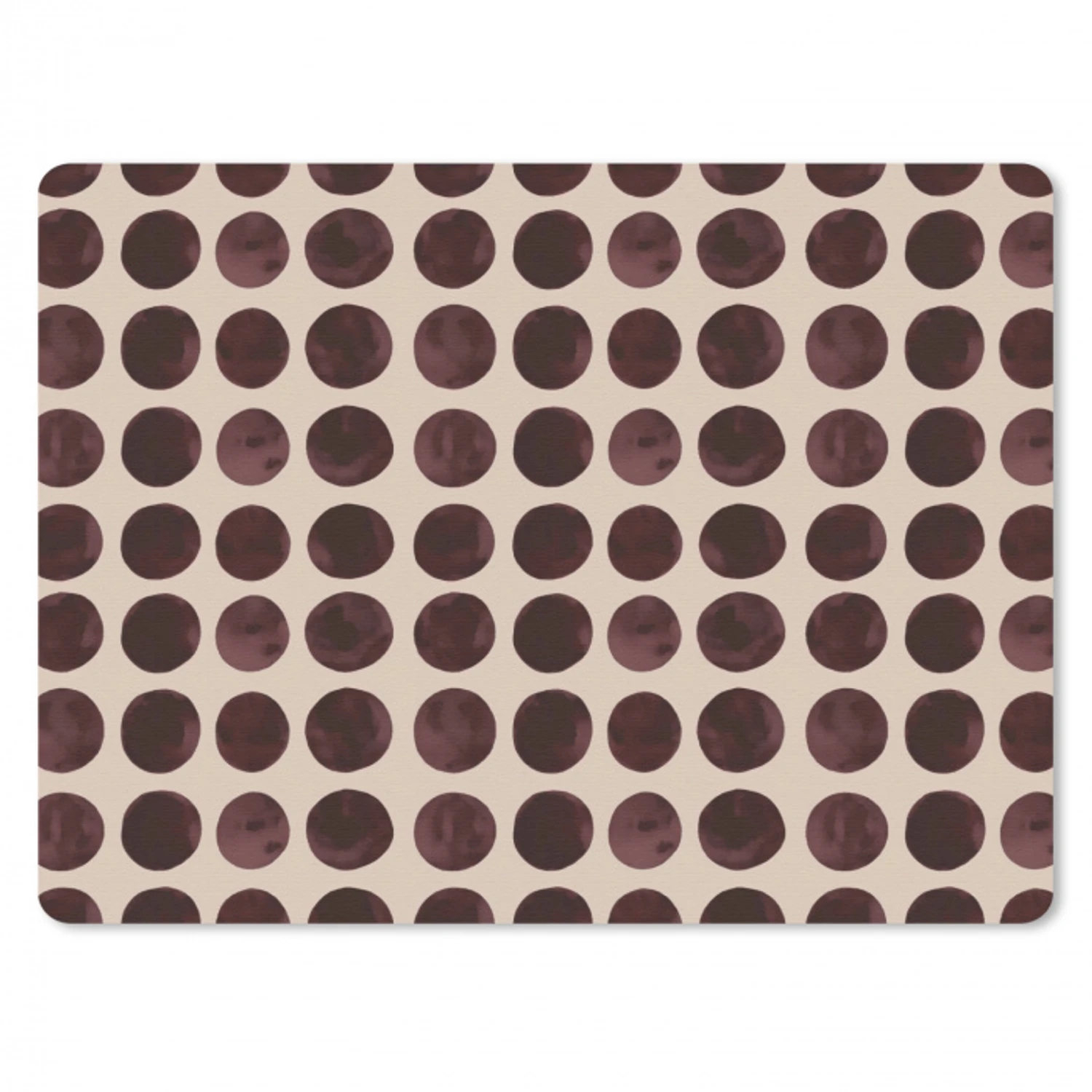 Stippen - Patroon - Bruin muismat rubber klein 262 -3d
