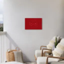 Big titties small heart - Rood - Hart Tuinposter op houten frame 2 cm dik klein -sfeer1
