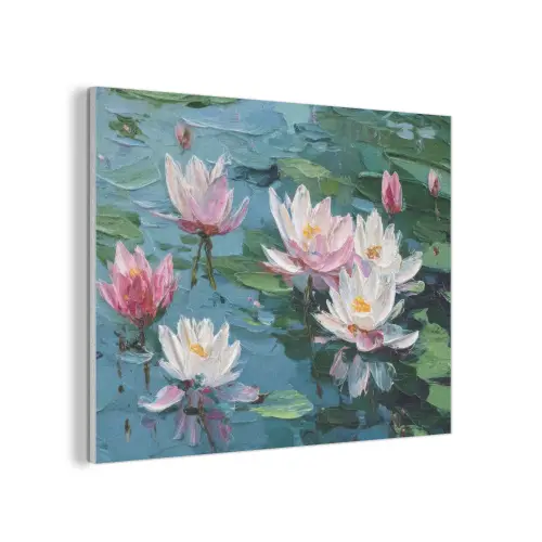 Waterlelies - Bloemen - Roze - Water PET vilt klein -3d