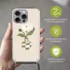 Vaas - Geruit - Bloem - Groen Hoesje iPhone 16 Pro Max met koord klein -sfeer2_NL