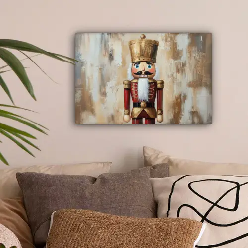 Kerst - Poppetje - Abstract canvas 2cm klein -sfeer1