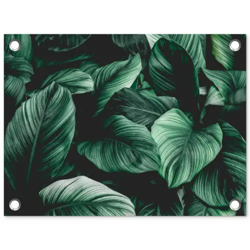 Intrigerende Bladpatronen tuinposter los doek klein -3d