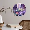 Park - Bomen - Bloemen - Gebouwen Wandcirkel behangsticker klein -sfeer3