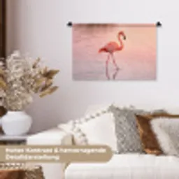 Flamingo - Water - Roze Wandkleed katoen klein -tsfeer1_DE