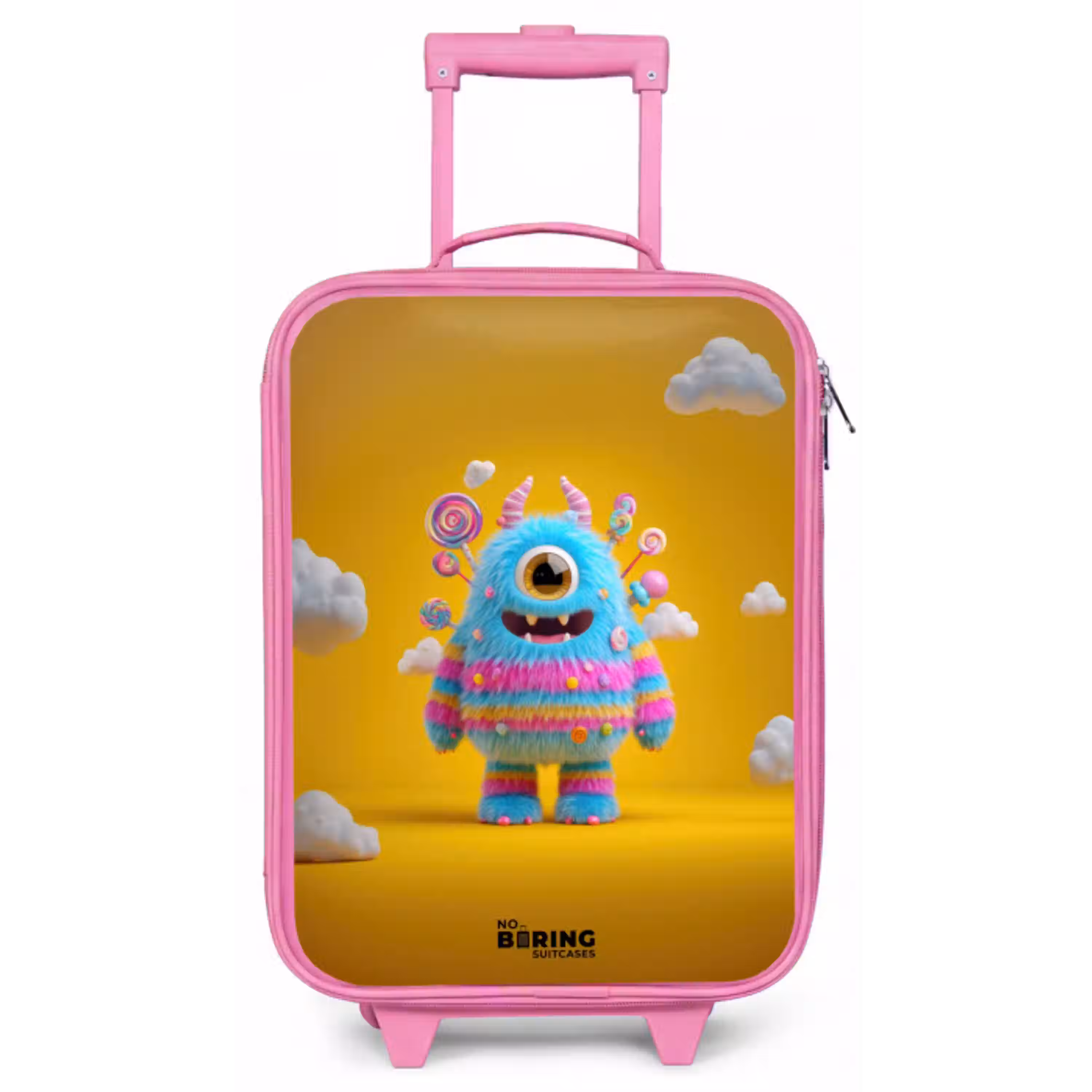 Snoep - Monster - Regenboog Kinderkoffer - Roze klein -zz3dotto