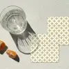 Symmetrisch - Motief - Beige onderzetter kurk middel 366 -sfeer4