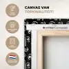Gezichten - Zwart - Wit - Contrast canvas 2cm xxl 828 -sfeer2