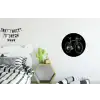 Lijnen - Illustratie - Wit Wandcirkel aluminium klein -kinderkamer