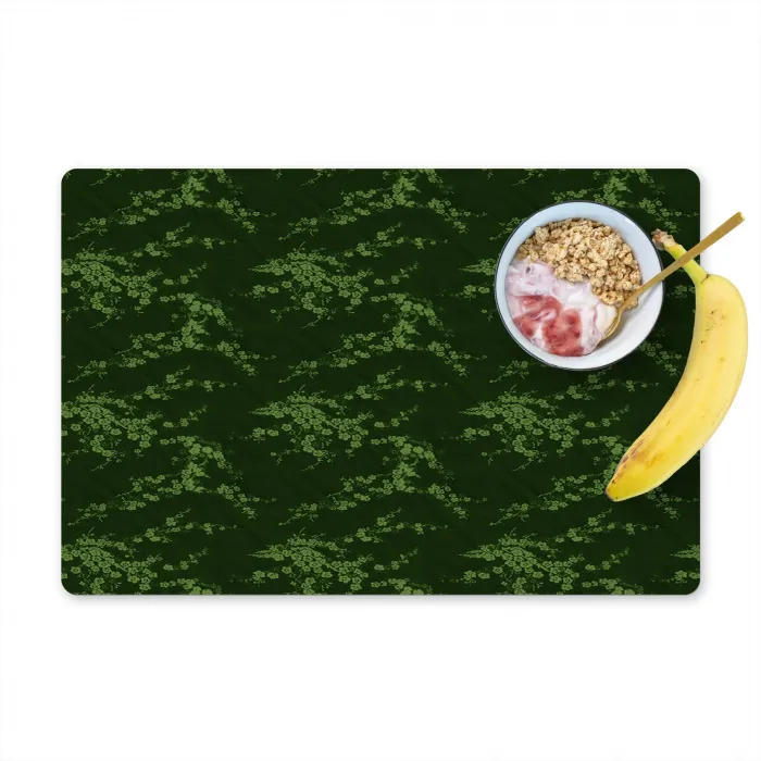 Sierlijk - Bloemen - Groen Placemat vinyl groot 368 -zzzproduct_Kitchenyeah-website
