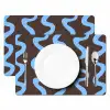 Kronkelende lijnen - Blauw - Bruin - Minimalistisch Placemat vinyl groot 368 -zzsfeer2_Kitchenyeah-website