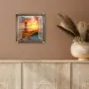 Doorkijk - Raam - Vuurtoren - Zonsondergang - Strand plexiglas 5mm klein -sfeer5
