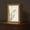 Japandi - Bamboe - Beige Light Box met kabel (Tafellamp) klein -z3d_website