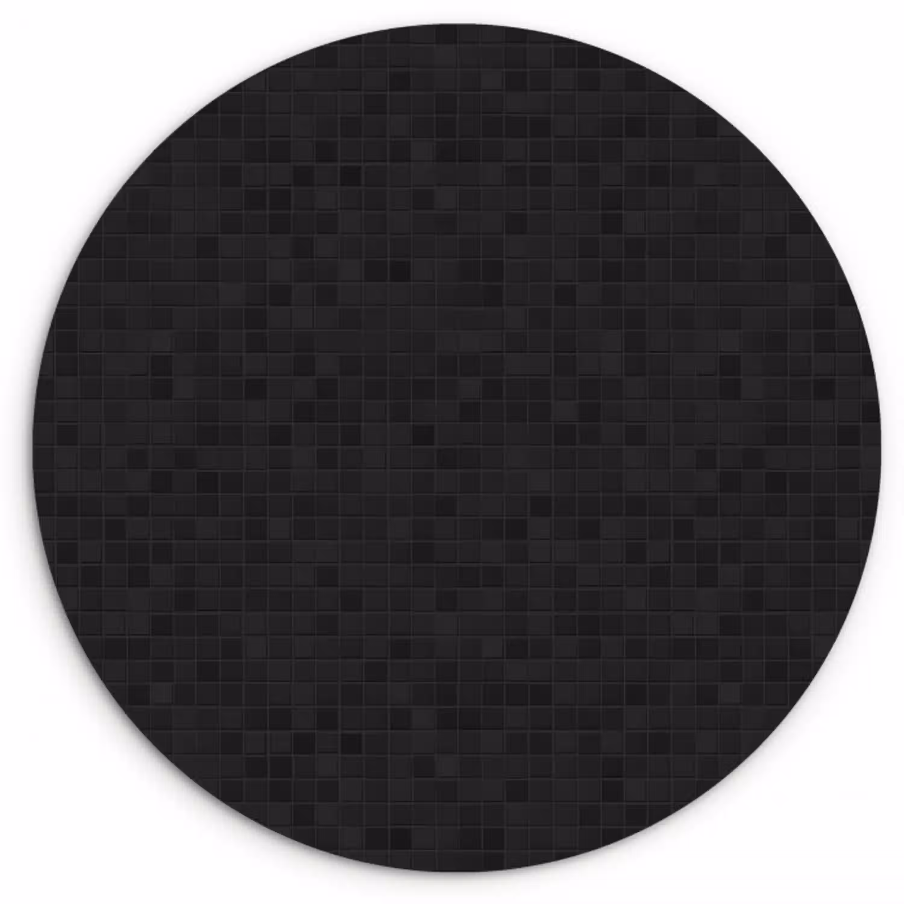 Mozaïek - Patroon - Antraciet - Zwart Wandcirkel kunststof plaat 5mm dik klein 188 -3d