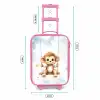Schommelend aapje van waterverf Kinderkoffer - Roze klein -productfoto_formaten