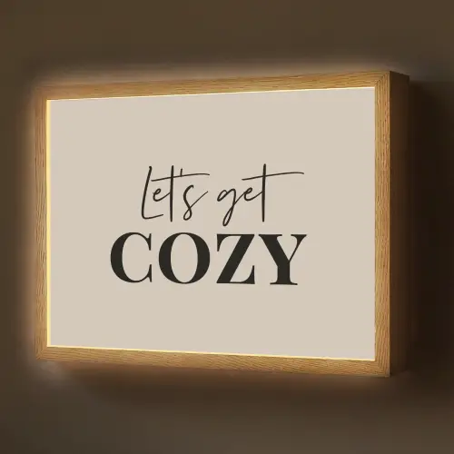 Beige - Winter - Quote - Cozy Light Box met batterij (Wandlamp) middel -z3d_website