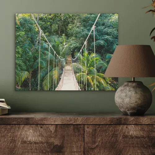Jungle - Palmboom - Brug - Natuur - Planten PET vilt klein -sfeer2