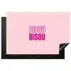 Bisou - Roze - Minimalistisch Inductie beschermer vinyl 3mm klein -3d