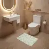 Krulornament - Tegel - Groen WCmat klein 1009 -sfeer3