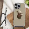 Olifant - Witte bloemen - Kindvriendelijk Hoesje iPhone 16 Pro Max met koord klein -sfeer4