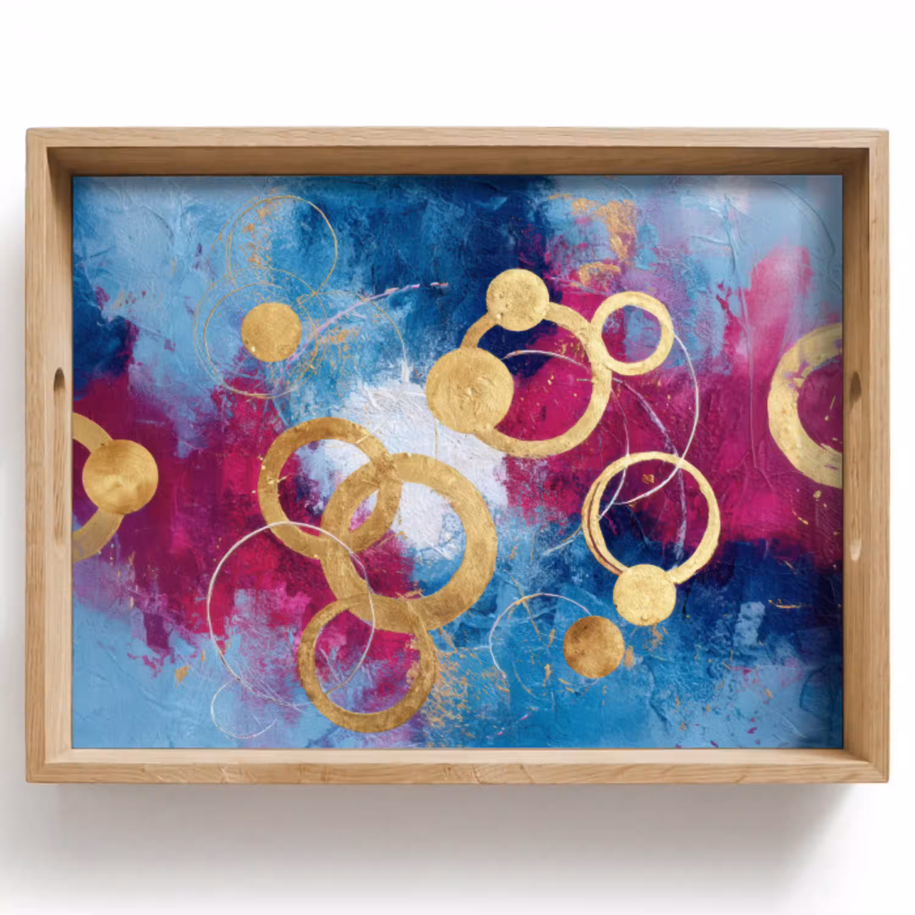 Cirkels - Goud - Abstract Dienblad Rechthoek middel -z3d_shopping