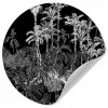 Bladeren -  Inductie beschermer - Bomen - Inductie mat - Jungle Wandcirkel behangsticker klein -3d