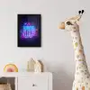 Gaming - Neon - Level Up - Quotes - Gamen fotolijst zwart zonder passe partout klein -usfeer4_kinderkamer