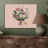 Margrieten - Boeket - Strikje - Roze PET vilt klein -sfeer2