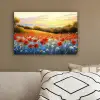 Klaproos - Bloemenveld - Kleurrijk canvas 2cm klein -sfeer3