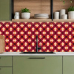 Retro - Patroon - Kleurrijk keuken achterwand 2 middel 871 -sfeer3