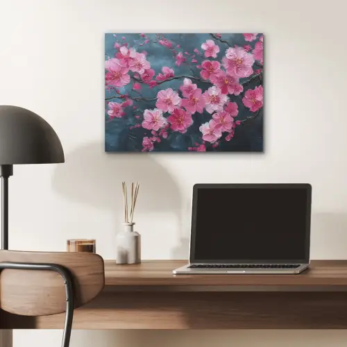 Bloem - Bloesems - Roze - Abstract PET vilt klein -sfeer5