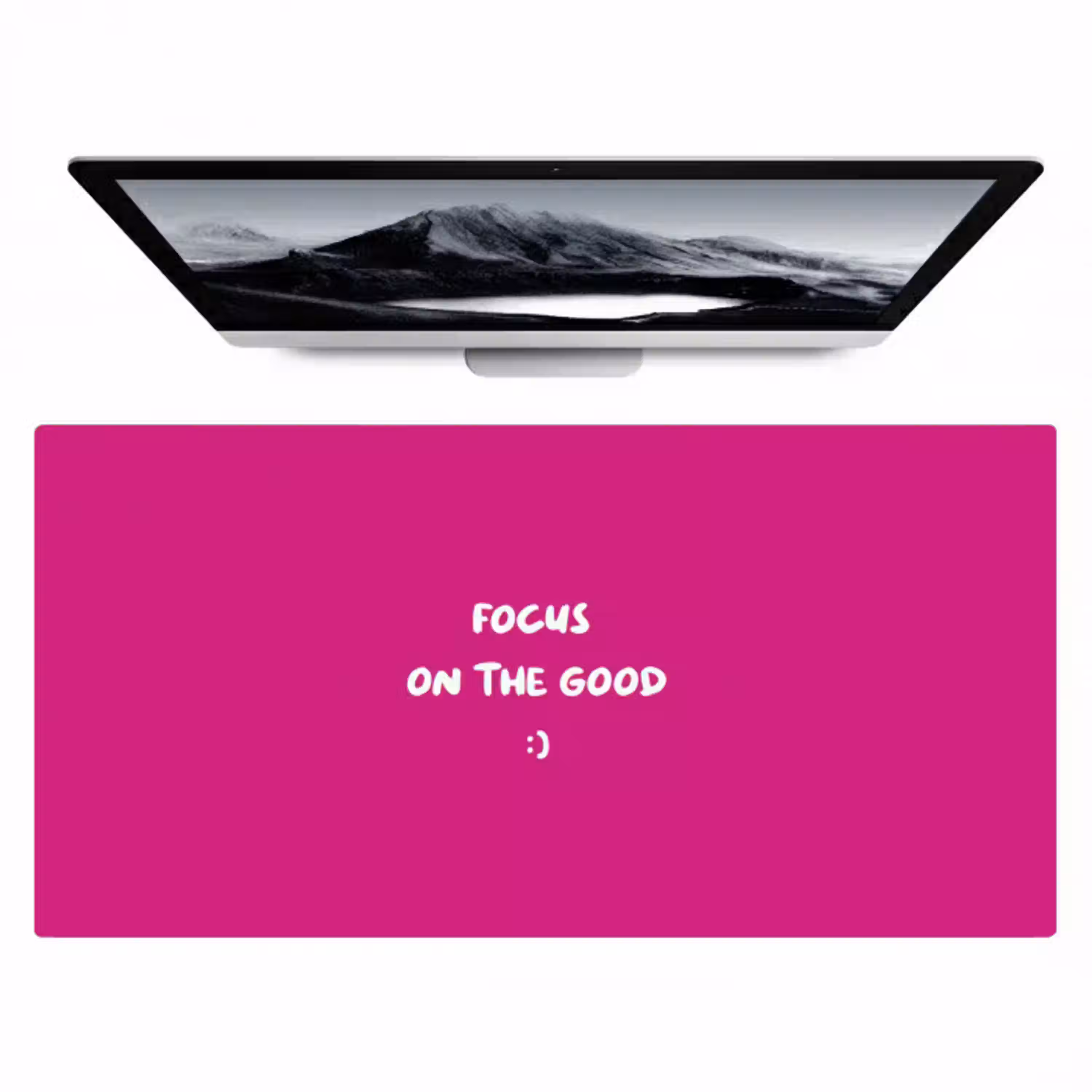 Focus - Smiley - Roze Muismat XXL klein -zzz3d
