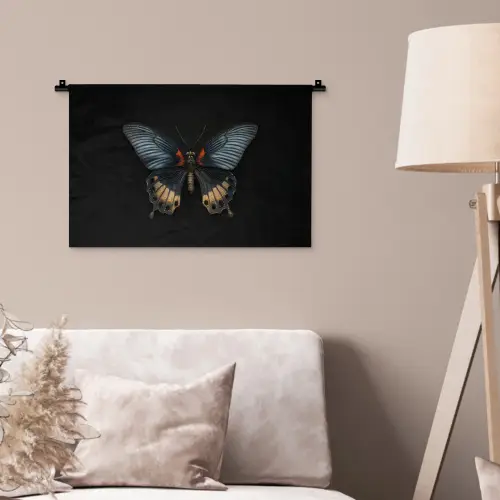 Vlinder - Metaalachtig - Geometrisch patroon Wandkleed katoen klein -sfeer4