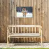 Tijger - Landschap - Sneeuw - Winter - Dieren Tuinposter op houten frame 2 cm dik klein -sfeer4