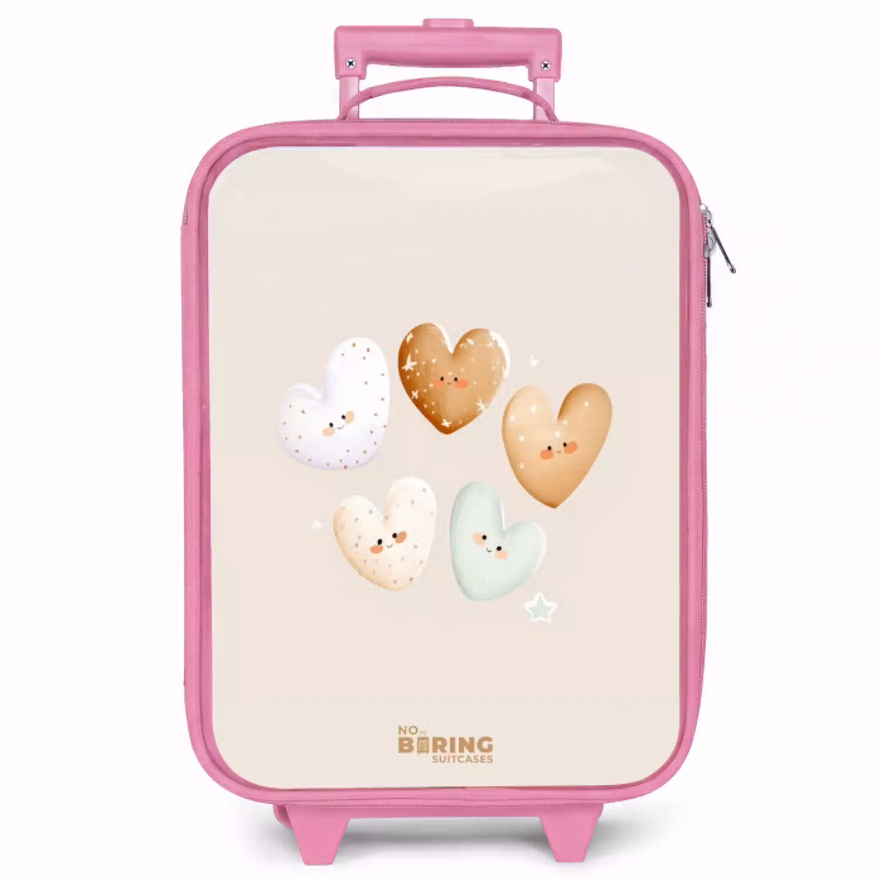 Hartjes in zachte beige tinten Kinderkoffer - Roze klein -zzz_website3d