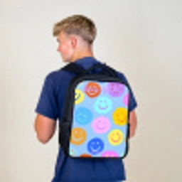 Vrolijk patroon van smileys Rugzak - Zwart middel -sfeer8