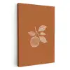 Sinaasappel - Getekend - Bladeren - Bruin KitchenYeah - Keuken - Canvas klein -3d