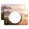 Zonlicht - Mist - Bergen - Bomen Placemat vinyl groot -zzsfeer2_Kitchenyeah-website