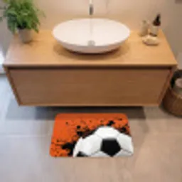 Voetbal - Verf - Sport - Oranje Badmat klein -sfeer1